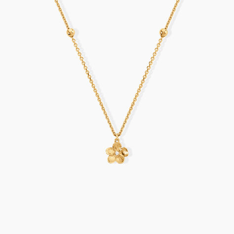 Collier Sakura Love Argent Dor&eacute; A L'Or 750/1000 Oxyde De Zirconium - F&ecirc;te des m&egrave;res Femme | Histoire d&rsquo;Or