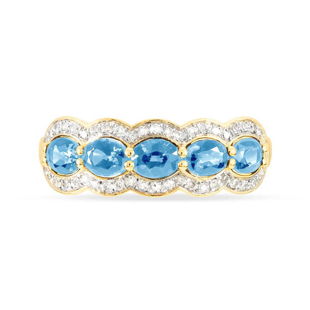 Bague Margaux Or Jaune Topaze Et Diamant - Bagues avec pierre Femme | Histoire d&rsquo;Or