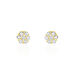 Boucles D'oreilles Puces Eleanor Fleur Or Jaune Oxyde De Zirconium - Clous d'oreilles Femme | Histoire d’Or