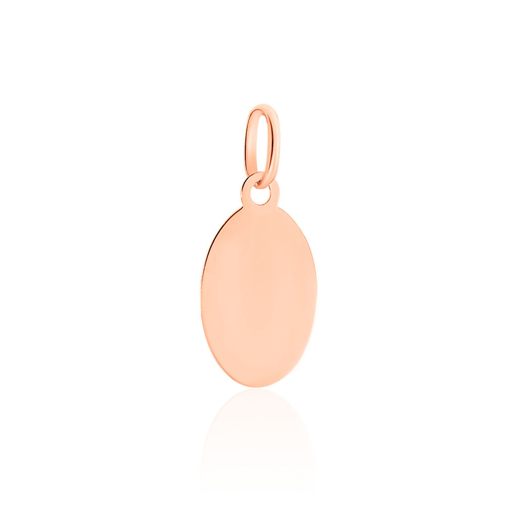 Pendentif Ange Ovale Or Rose - Pendentifs Baptême Famille | Histoire d’Or