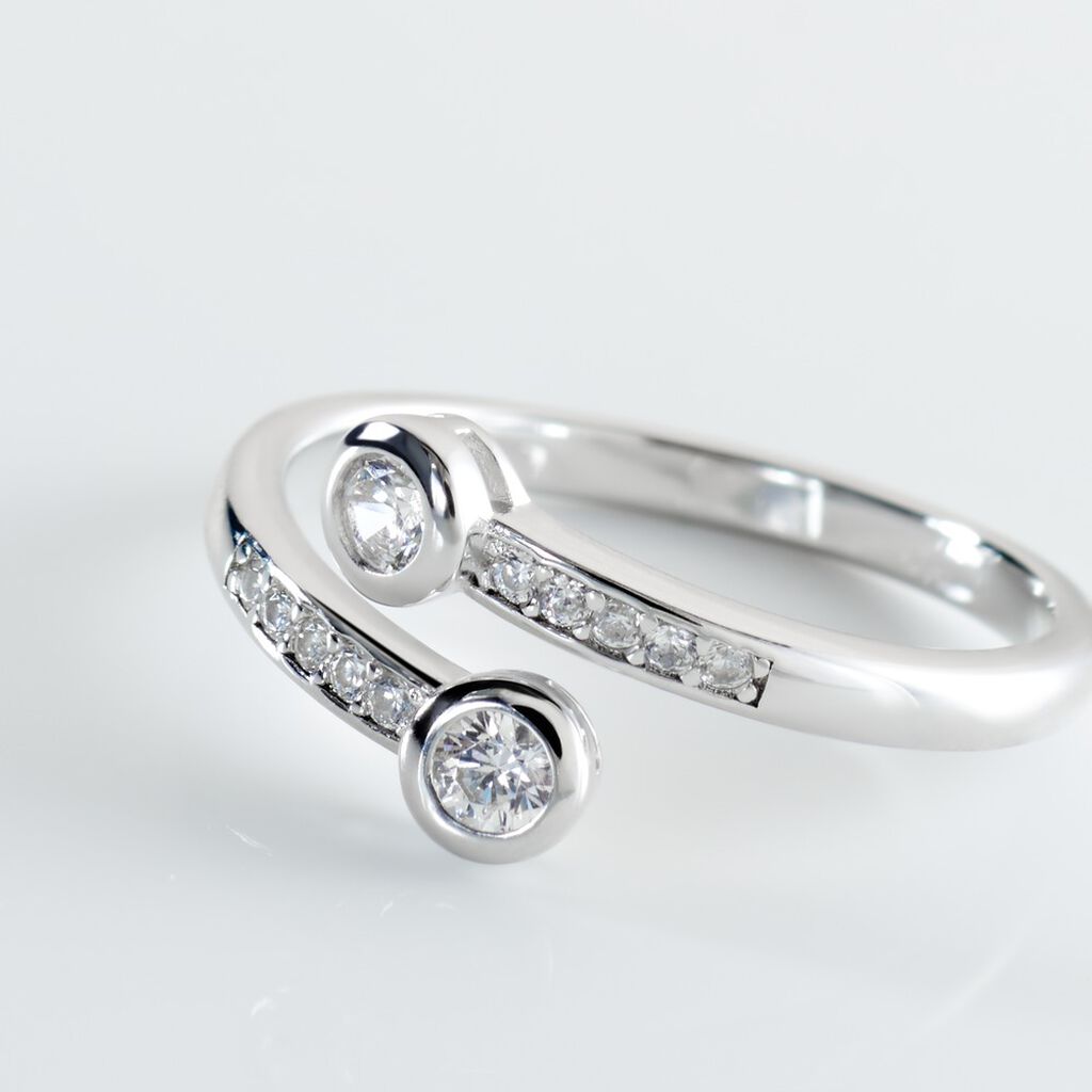 Bague Mechte Argent Oxydes De Zirconium - Bagues avec pierre Femme | Histoire d&rsquo;Or
