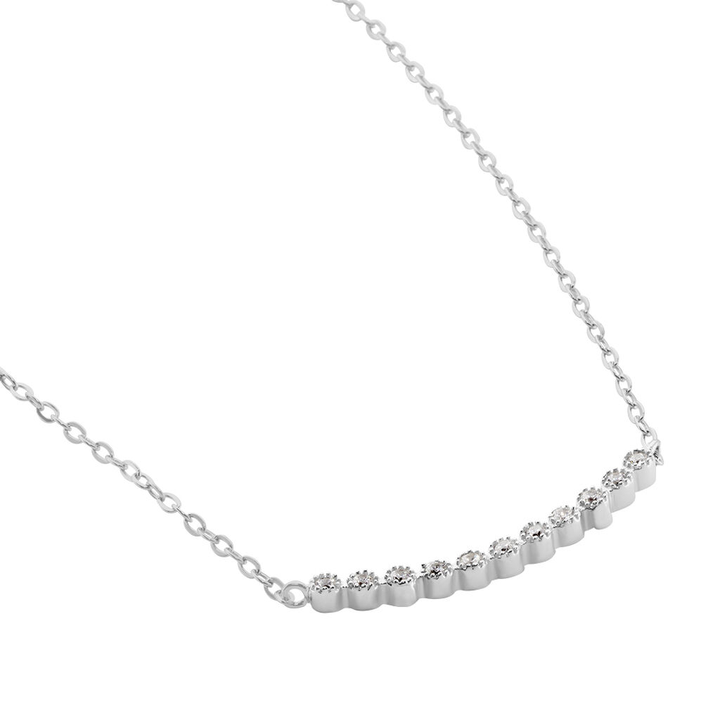 Collier Genoveva Argent Blanc Oxyde De Zirconium - Colliers fantaisie Femme | Histoire d’Or