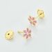 Boucles D'oreilles Puces Or Jaune Talia Email - Clous d'oreilles Enfant | Histoire d’Or