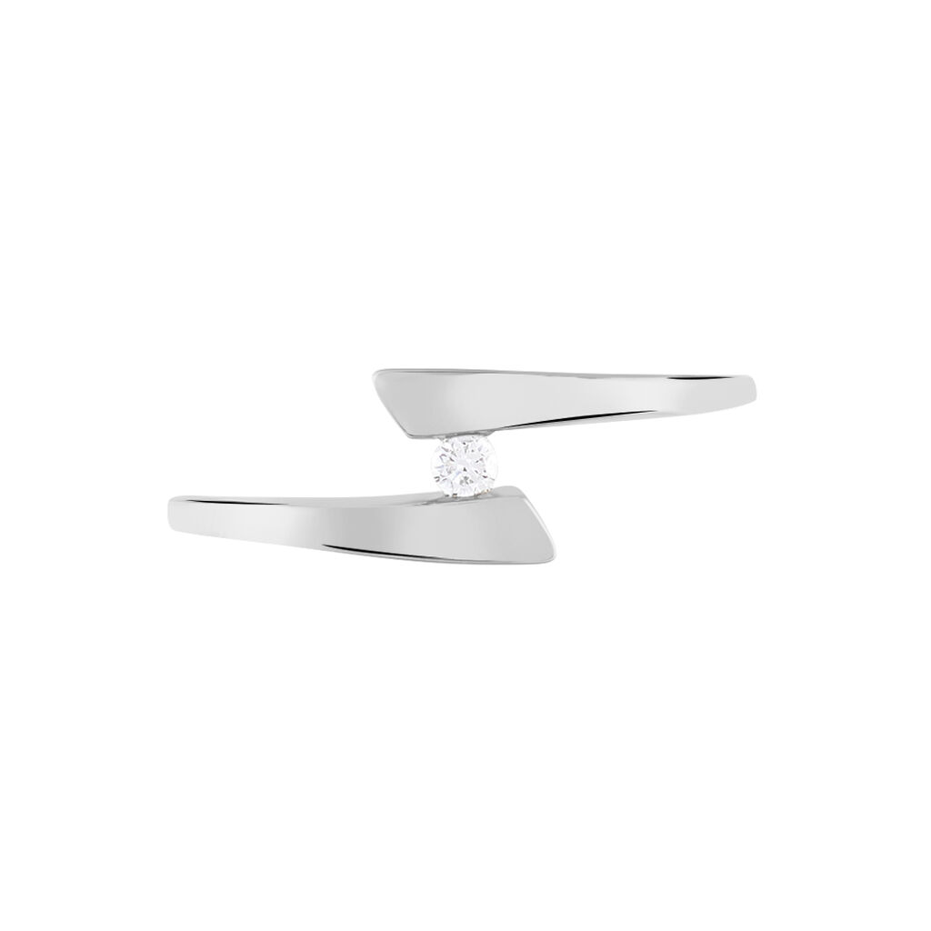 Bague Solitaire Vinca Or Blanc Diamant - Bagues solitaires Femme | Histoire d’Or