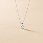 Collier Teresa Or Blanc Topaze Et Diamant - Colliers Femme | Histoire d&rsquo;Or