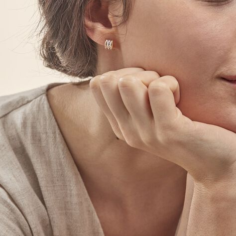 Créoles Igora Or Tricolore - Boucles d'oreilles créoles Femme | Histoire d’Or