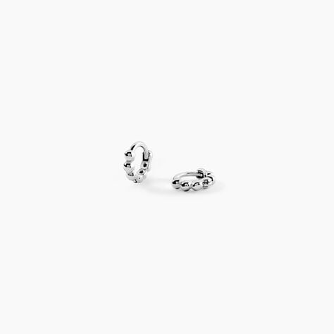 Cr&eacute;oles Annette Argent Blanc - Boucles d'oreilles cr&eacute;oles Femme | Histoire d&rsquo;Or