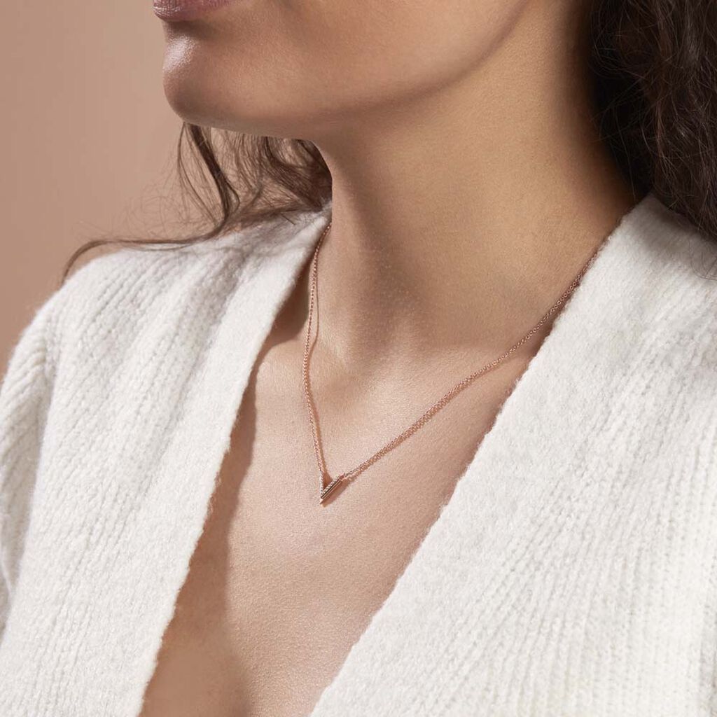 Collier Nollia Argent Rose Oxyde De Zirconium - Colliers fantaisie Femme | Histoire d’Or