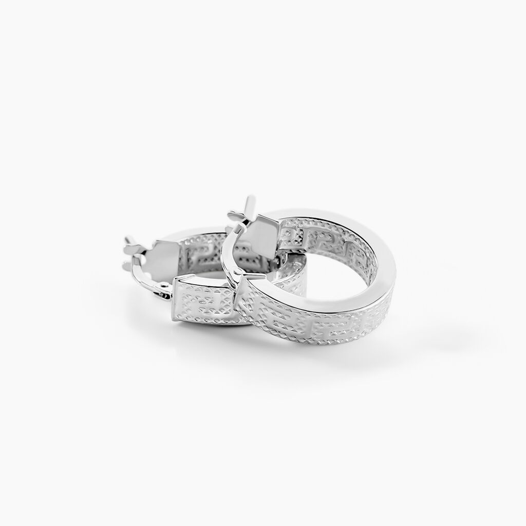 Créoles Ugenie Or Blanc - Boucles d'oreilles créoles Femme | Histoire d’Or