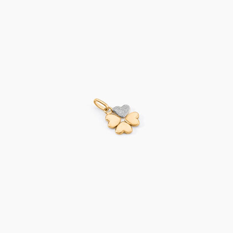 Pendentif Eudocie Coeur Trefle Or Jaune - Pendentifs Famille | Histoire d’Or