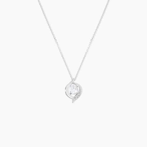 Collier Or Blanc Lydia Oxydes De Zirconium - Colliers Femme | Histoire d’Or