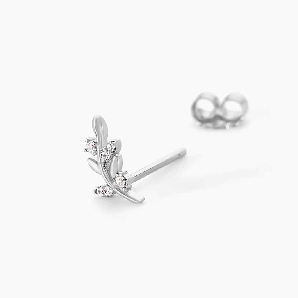 Boucles D'oreilles Puces Evonne Argent Blanc Oxyde De Zirconium - Nouveautés Femme | Histoire d’Or