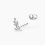 Boucles D'oreilles Puces Evonne Argent Blanc Oxyde De Zirconium - Boucles d'oreilles fantaisie Femme | Histoire d&rsquo;Or