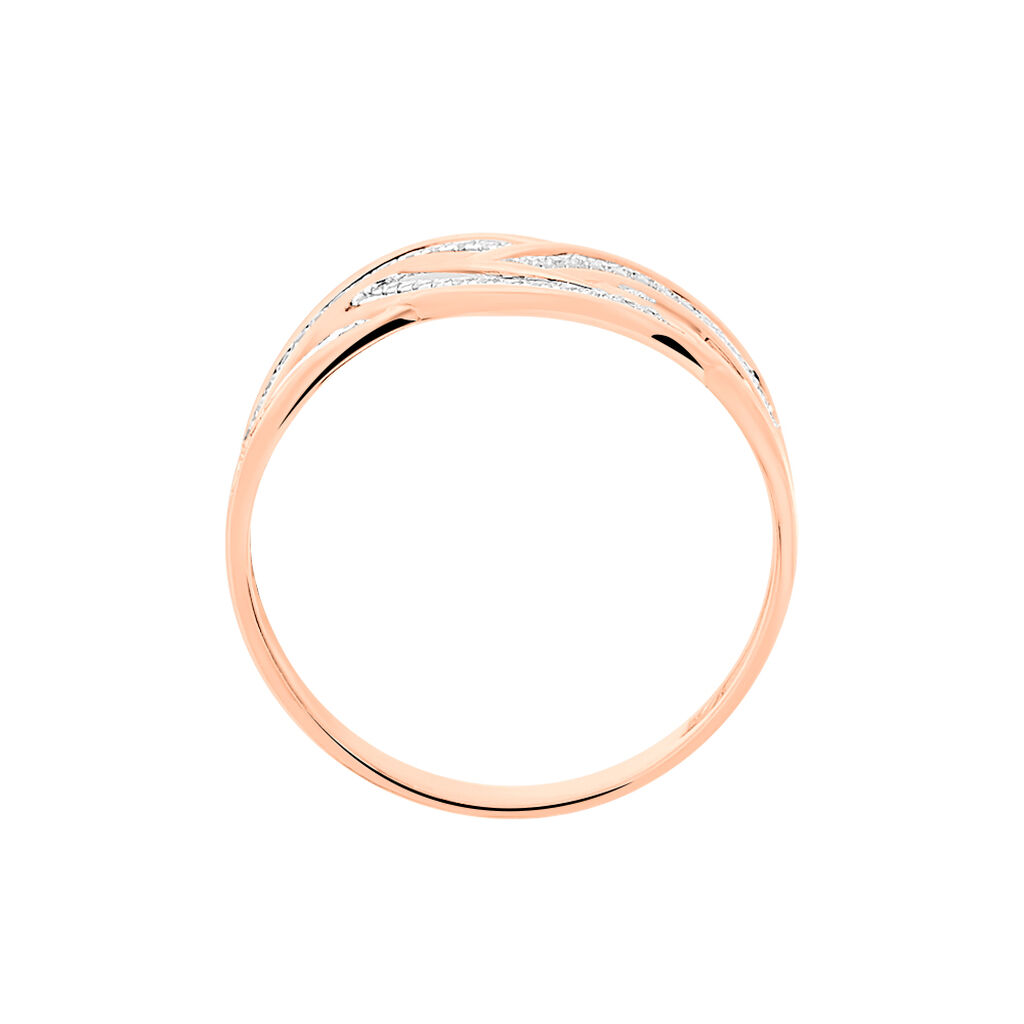 Bague Leopoldine Or Rose Diamant - Bagues avec pierre Femme | Histoire d’Or