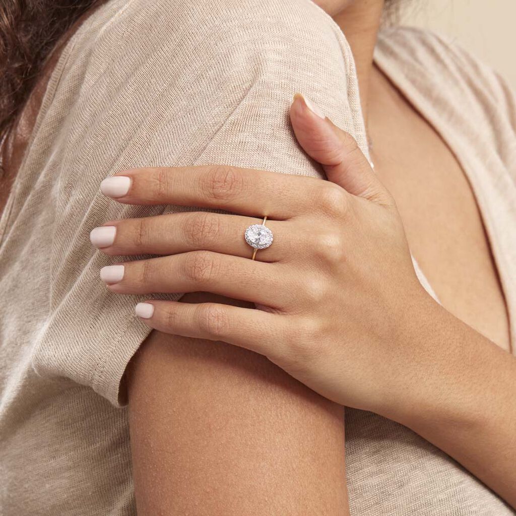 Bague Solitaire Cillie Or Jaune Oxyde De Zirconium - Bagues solitaires Femme | Histoire d’Or