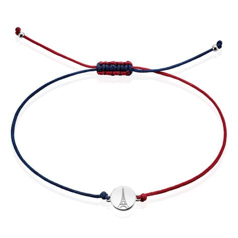 Bracelet French Twist Argent Blanc - Bracelets cordon Femme | Histoire d&rsquo;Or