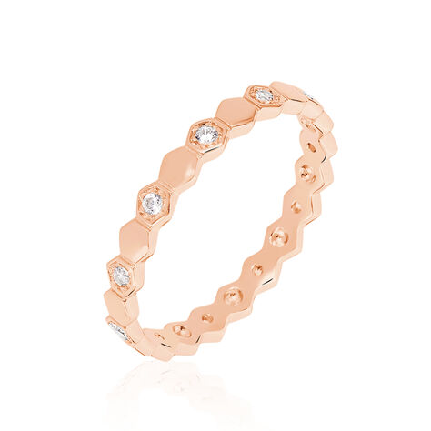 Bague Onaissa Argent Rose Oxyde De Zirconium - Bagues avec pierre Femme | Histoire d’Or
