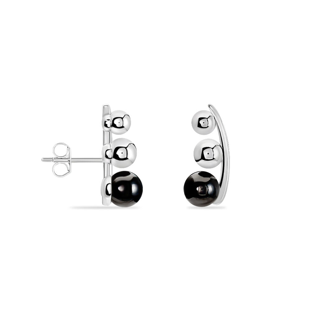 Bijoux D'oreilles Cleya Argent Blanc Céramique - Boucles d'oreilles fantaisie Femme | Histoire d’Or