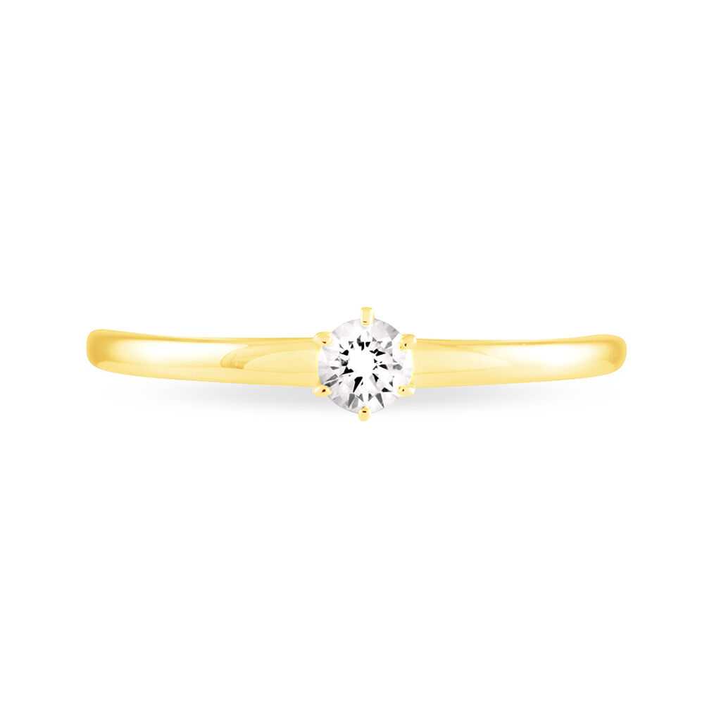 Bague Solitaire Natalia Or Jaune Diamant - Bagues solitaires Femme | Histoire d’Or