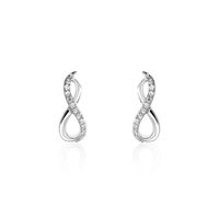 Boucles D'oreilles Puces Osanna Or Blanc Diamants
