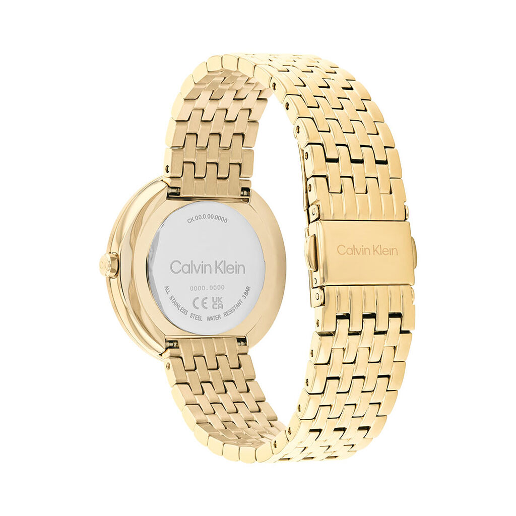 Montre Calvin Klein Twisted Bezel Blanc - Id&eacute;es cadeaux Femme | Histoire d&rsquo;Or