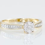 Bague Or Jaune Celia Diamants - Bagues avec pierre Femme | Histoire d&rsquo;Or