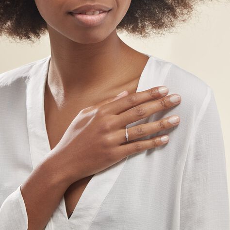 Bague Or Blanc Sabine Diamants - Bagues solitaires Femme | Histoire d’Or
