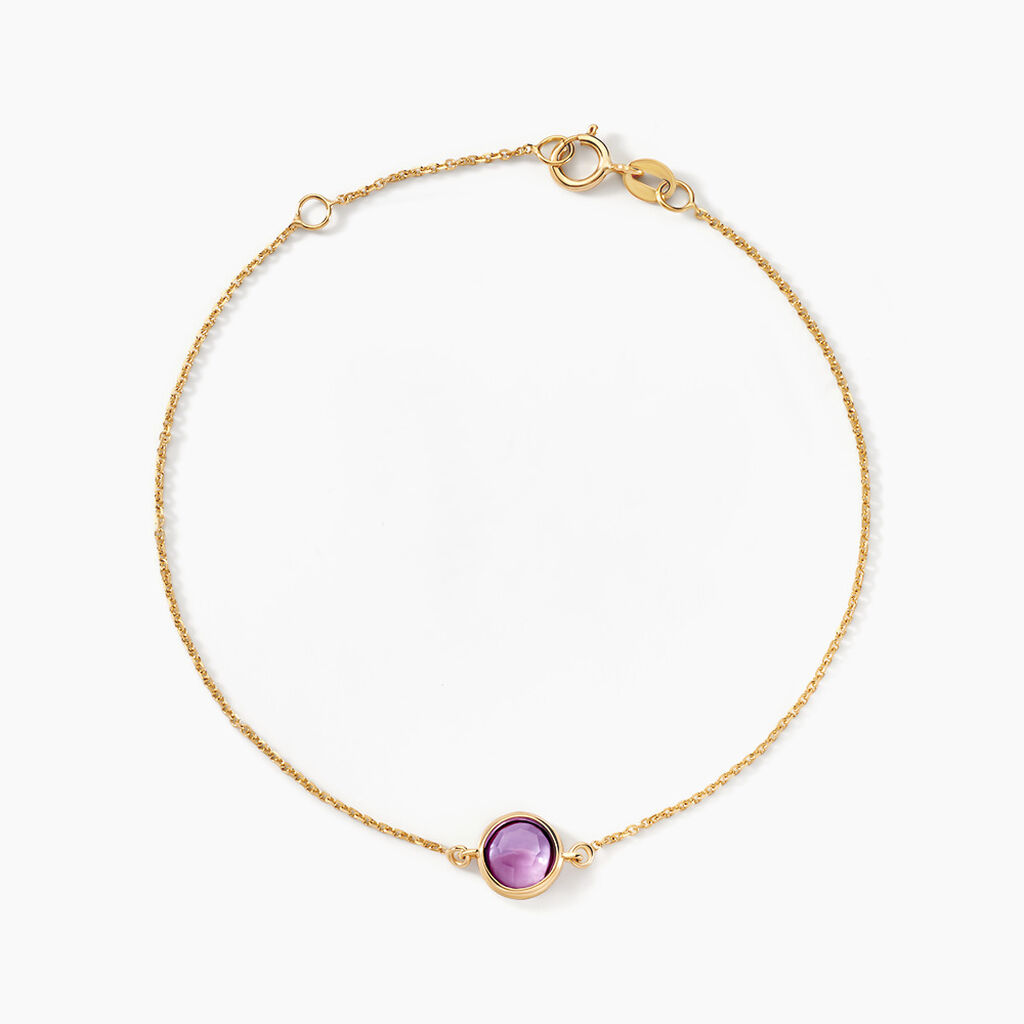 Bracelet Arenale Or Jaune Amethyste - Bracelets Femme | Histoire d’Or