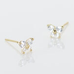 Boucles D'oreilles Puces Jemila Or Jaune Oxyde De Zirconium - Clous d'oreilles Famille | Histoire d&rsquo;Or