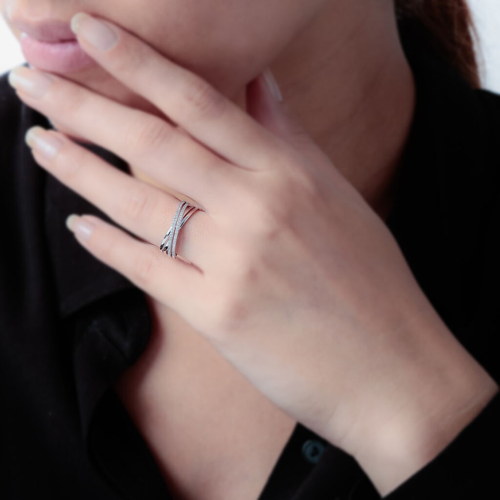 Bague Julianne Or Blanc Diamant Divers - Bagues avec pierre Femme | Histoire d’Or