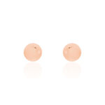 Boucles D'oreilles Puces Fidelia Boule Or Rose - Clous d'oreilles Femme | Histoire d&rsquo;Or