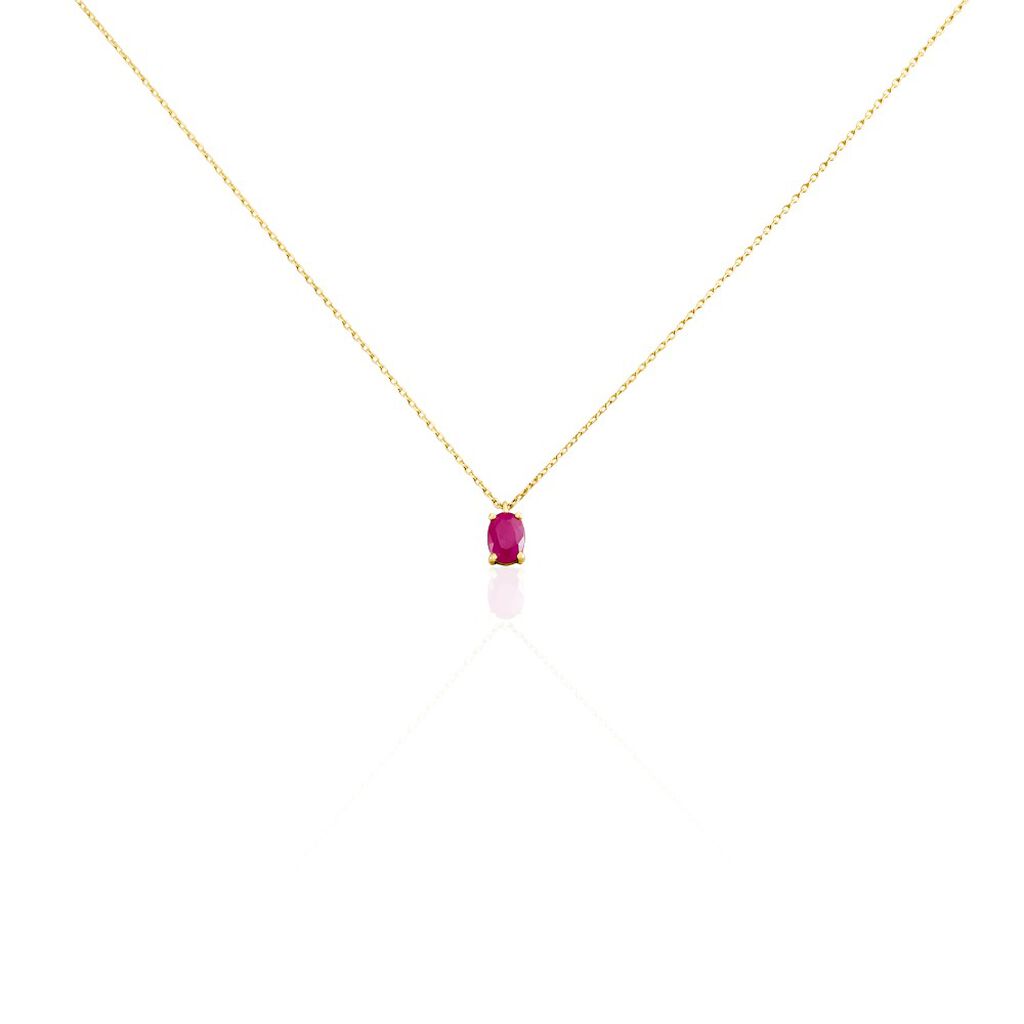 collier ovale or jaune rubis