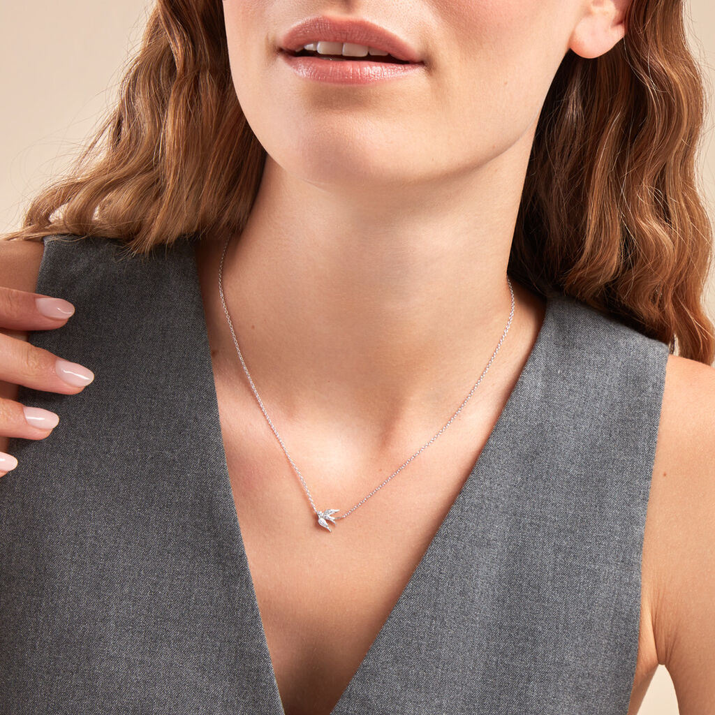 Collier Marilla Argent Blanc Oxyde De Zirconium - Colliers fantaisie Femme | Histoire d’Or