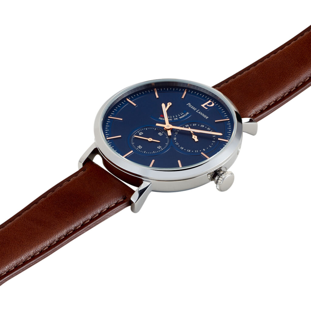 Montre Pierre Lannier Collection Evidence Bleu - Montres Homme | Histoire d’Or
