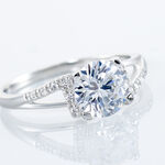 Bague Conception Argent Blanc Oxyde De Zirconium - Bagues solitaires Femme | Histoire d&rsquo;Or