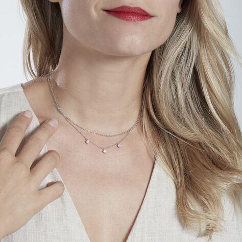 Collier Laetita Argent Oxyde - Colliers doubles et triples chaînes Femme | Histoire d’Or