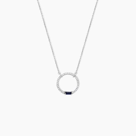 Collier Isieae Argent Blanc Oxyde De Zirconium - Colliers fantaisie Femme | Histoire d&rsquo;Or