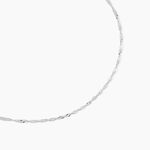 Cha&icirc;ne Imanie Maille Singapour Or Blanc - Chaines Femme | Histoire d&rsquo;Or