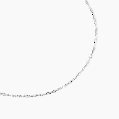 Chaîne Imanie Maille Singapour Or Blanc - Chaines Femme | Histoire d’Or