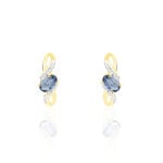 Boucles D'malia Oreilles Puces Malia Or Jaune Saphir Et Diamant - Boucles d'oreilles pendantes Femme | Histoire d&rsquo;Or
