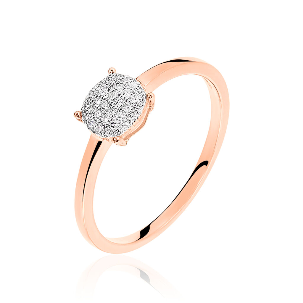 Bague Princesse Or Rose Diamant - Bagues avec pierre Femme | Histoire d&rsquo;Or