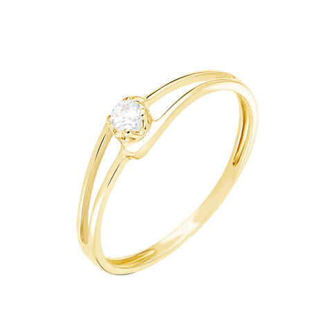 Bague Veroucha Or Jaune Oxyde De Zirconium - Bagues solitaires Femme | Histoire d’Or