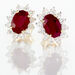 Boucles D'oreilles Or Jaune Rubis Diamants - Clous d'oreilles Femme | Histoire d’Or