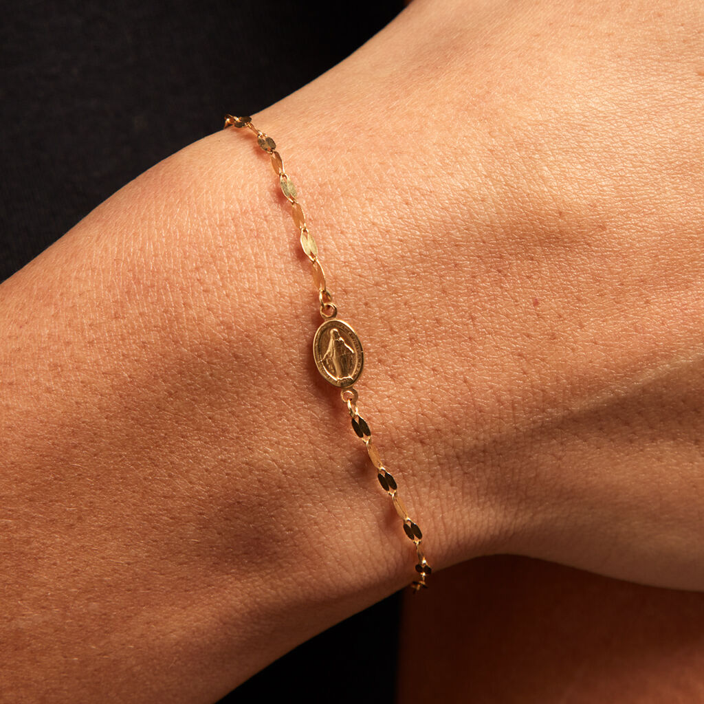 Bracelet Marianus Or Jaune - Pendentifs Baptême Famille | Histoire d’Or