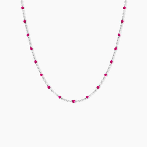 Collier Polka Argent Blanc - Colliers fantaisie Femme | Histoire d&rsquo;Or