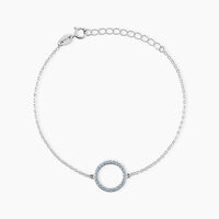 Bracelet Ambroisie Argent Blanc Oxyde De Zirconium