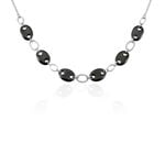 Collier Hattie Argent Blanc C&eacute;ramique Et Oxyde De Zirconium - Colliers Femme | Histoire d&rsquo;Or