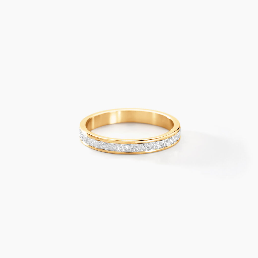 Alliance Venus Ruban Plat Or Bicolore - Alliances Femme | Histoire d’Or