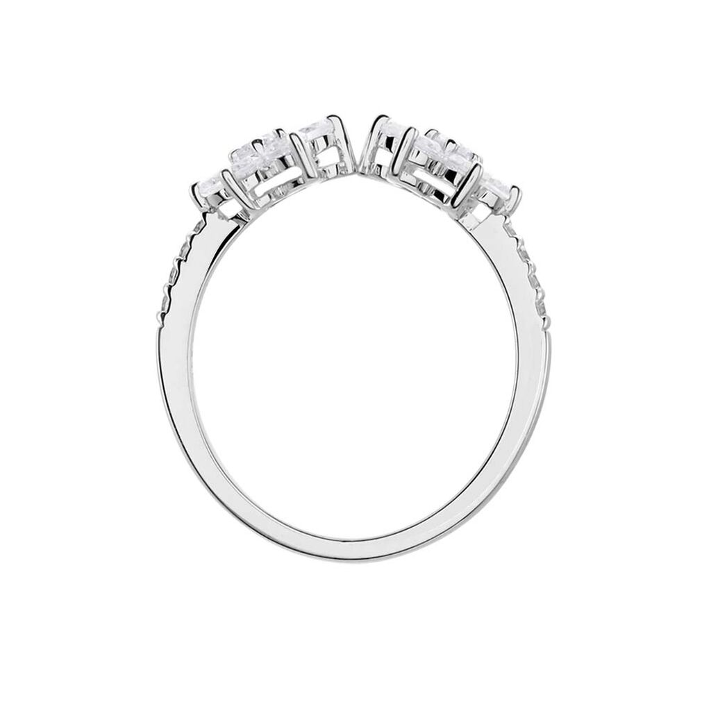 Bague Ajustable Sarette Argent Blanc Oxyde De Zirconium - Bagues avec pierre Femme | Histoire d’Or