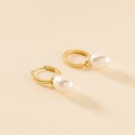 Cr&eacute;oles Anes Poire Or Jaune Perle De Culture Et Oxyde De Zirconium - Boucles d'oreilles cr&eacute;oles Femme | Histoire d&rsquo;Or